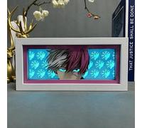 Anime My Hero Academia Led Light Anime Figures Lamp MHA Figure Photo Frame Lamp MHA Illusion Night Lights Gifts for Kids(Touch/Remote Color Changing)