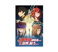 Anime Ningen Fushin：Adventurers Who Don't Believe in Humanity Will Save The World Poster Canvas Poster Wall Art Decor Print Picture Paintings for Living Room Bedroom Decoration 12x18inch(30x45cm)