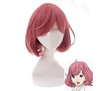 Anime Noragami Ebisu Kofuku Cosplay Wig Curly Pink Short Heat Resistant Synthetic Hair Wigs + Wig Cap