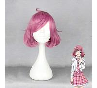 Anime Noragami Ebisu Kofuku Cosplay Wig Short Pink Heat Resistant Synthetic Hair Cosplay Costume Wigs + Wig Cap