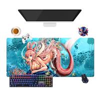 Anime One NaMi Nico Robin Piece Mouse Pad | Giant Washable Mouse Mat XL | Non-Slip Grip + Reinforced Edges (1, 35.4 x 15.7 x 0.12 inches)