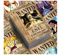 Anime One Piece Sticker Pack - Waterproof Vinyl Decals & Cool Anime Stickers for Laptops Phones Bottles Journals Accessories (56 Wanted Posters Stickers)