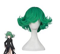 Anime One Punch Man Senritsu No Tatsumaki Cosplay Wigs Green Curly Short Styled Synthetic Hair for Female's Party Costume Wig KUMZ5473