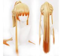 Anime Orange Long Cosplay Wig Synthetic Hair Halloween Party Wigs