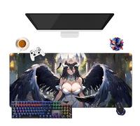 Anime Overlord Albedo Mouse Pad | Giant Washable Mouse Pad XL | Non-Slip Grip + Reinforced Edges | Durable Surface for Gaming, Office and Home (2, 35.4" × 15.7" × 0.12")