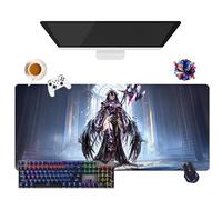 Anime Overlord Albedo Mouse Pad | Giant Washable Mouse Pad XL | Non-Slip Grip + Reinforced Edges | Durable Surface for Gaming, Office and Home (3, 35.4 x 15.7 x 0.12 inches)