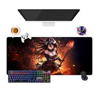 Anime Overlord Albedo Mouse Pad | Giant Washable Mouse Pad XL | Non-Slip Grip + Reinforced Edges | Durable Surface for Gaming, Office and Home (4, 35.4 x 15.7 x 0.12 inches)