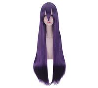 Anime Overlord Albedo Purple/Dark Blue Long Straight Wig Cosplay Costume Heat Resistant Synthetic Hair Women Cosplay Wigs 2
