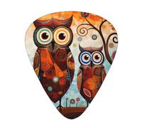 Anime Owl 12 Pcs Guitar Picks, 0.46mm/0.71mm/0.96mm Thickness, Guitar Plectrum With Storage Case For Acoustic-Electric Guitar Ukulele Bass