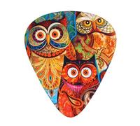 Anime Owl 12 Pcs Guitar Picks, 0.46mm/0.71mm/0.96mm Thickness, Guitar Plectrum With Storage Case For Acoustic-Electric Guitar Ukulele Bass