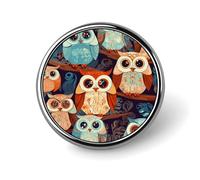 Anime Owl_77921330 Button Pin,Design Your Own Personalized Pin Back Button Badges Exquisite Round Badge Travel Brooch Metal Decorative Pins for Hat Clothes Backpack