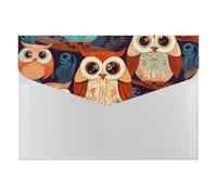 Anime Owl_77921330 Plastic Envelopes Poly Envelopes Folders for Documents with Snap Closure Reusable File Bags for Home Work Office Organization A4 Size