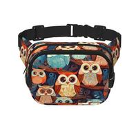 Anime Owl Fanny Pack For Women Waterproof Adjustable Belt Bags Waist Pack Fashion Casual Crossbody Bags Bum Bag For Running Workout Hiking Traveling, Black, One Size