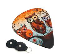 Anime Owl Guitar Plectrums, 6 Guitar Plectrums, Double Sided Printing, For Acoustic Guitar, Bass, Ukulele, Electric Guitar (0.46 Mm 0.71 Mm 0.96 Mm)