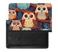 Anime Owl Passport Holder Cover Passport Cover Protector Essentials with Credit Card Slots Slim Travel Wallet Covers Documents Organizer Protector for Man&Women