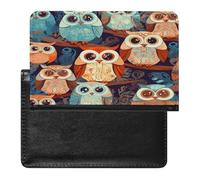 Anime Owl Passport Holder Vaccine Card Holder Travel Document Organizer Credit Card Organizer for Women/Men
