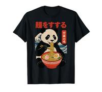 Anime Panda Eating Ramen Japanese Japan Value Graphic T-Shirt