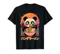 Anime Panda Eating Ramen Japanese Japan Value Graphic T-Shirt