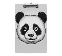 Anime Panda Face Acrylic Clipboard with Low Profile Metal Clip A4 Size Clipboards Cute Board Holds 100 Sheets Perfect for Calligrapher Office Workshops and Event