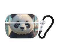 Anime Panda Face AirPod Pro Case, Anti Scratch Hard PC Cover with Keychain, AirPod Pro 2nd/1st Case Accessories for Women Men, White-Style