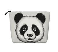 Anime Panda Face Cosmetic Bag for Women- Portable Travel Organiser, Toiletry Bag with Zip Closure
