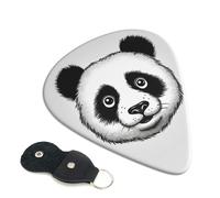 Anime Panda Face Guitar Picks 6-Pack - Pick Set (0.46mm / 0.71mm / 0.96mm) Suitable For Guitar And Ukulele Playing