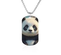 Anime Panda Face Necklace Gift for Girlfriend Boyfriend, Long Chain Pendant Custom with Picture, Personalized Necklace Gift for Christmas Anniversary Family Birthday Valentine's Day