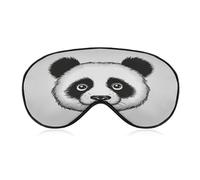 Anime Panda Face Sleep Mask Personality Eye Sleep Shade Cover Comfortable Breathable Sleeping Blindfold Soft Comfortable Night Eye Cover Adjustable Band Eye Mask for Men Women