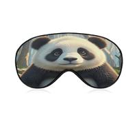 Anime Panda Sleep Mask Light Blocking Eye Cover Polyester Eye Mask with Elastic Strap Blindfold for Side Sleeper Sleeping Masks Face Hugging for Women Men Travel