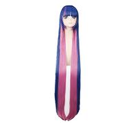 Anime Panty & Stocking with Garterbelt 120cm Long Straight Blue Pink Cosplay Wig for Women Costume Party Cartoon Universal