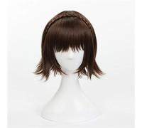 Anime Persona 5 Makoto Niijima Cosplay Wigs Women Dark Brown Synthetic Hair Halloween Carnival Party Costume Wig Kuj6712