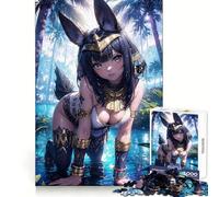 Anime Pharao Girl Jigsaw Puzzles for Adults 1000 Pieces Creative Play True Detail Real Challenge Art Decor (38x52cm)
