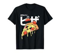 Anime Pizza Shirt Boys Girls Gift Kawaii Japanese Kana Manga T-Shirt