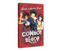 Anime Poster Cowboy Posters Bebop Science Fiction Room Decoration Poster 4 Canvas Poster Bedroom Decor Landscape Office Room Decor Gift 20x30inch(50x75cm)