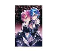 Anime Poster Re Zero Rem And Ram 5 Canvas Poster Bedroom Decor Sports Landscape Office Room Decor Gift 16×24inch(40×60cm) Unframe-style1