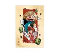 Anime Poster Spirited Posters Away Hayao Miyazaki Studio Ghibli Fantasy Film 3 Canvas Poster Wall Art Decor Print Picture Paintings for Living Room Bedroom Decoration 24x36inch(60x90cm)