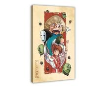 Anime Poster Spirited Posters Away Hayao Miyazaki Studio Ghibli Fantasy Film 3 Canvas Poster Wall Art Decor Print Picture Paintings for Living Room Bedroom Decoration 20x30inch(50x75cm)