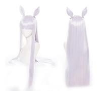 Anime Pretty Derby Cosplay Wig Long Straight Synthetic Hair Halloween Costume Party Women Wigs With Ears
