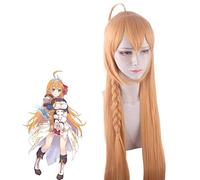 Anime Princess Connect! Re:Dive Dokidoki cosplay wig Synthetic Hair Halloween party 100 cm braided yellow orange wigs+ wig cap Re Dive Dokidoki wig 746