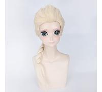 Anime Princess Rapunzel Merida White Snow Cosplay Wig Halloween Party Synthetic Hair Jasmine Anna Elsa Princess Wigs + Wig Cap One Size Pl-309 Elsa Wig