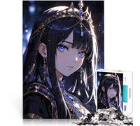 Anime Princess with Blue Eyes1000 Piece teenager Puzzles Hand speed competition for is ideal as a gift for the whole family 38x26cm