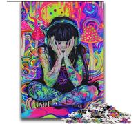 Anime Psychedelic Girl Puzzles for Teenagers 2000 Pieces, Challenging To Complete But Fun And Humorous Birthday Present, Gifts, Wall Art (70x100cm)