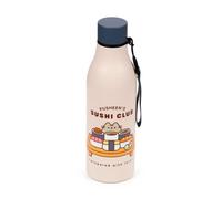 something different Floral Snake Steel Water Bottle (One Size) (Black/White/Pink)