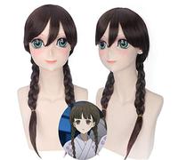 Anime RDG Red Data Girl Suzuhara Izumik Cosplay Wigs Dark Brown Double Long Braid Synthetic Wig PL-204