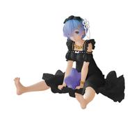 Anime Re:0 Figure REM/Remu Action Figure Manage Girl Sitting Model 13cm | Rem and Ram Figurine Collectible Model, Display Decoration Ornament, Birthday Gifts for Fans