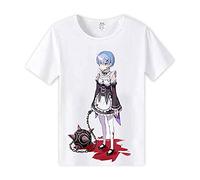 Anime Re:Life in A Different World from Zero T-Shirt Rem Short Sleeved Summer T-Shirt Rem Ram T-Shirt