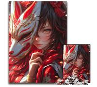 Anime Red Hair Girl JigsawPuzzle 1000 Pieces for Adults Puzzles for Adults Family Fun Activity Brain Challenge for Teenager 1000 PCS(38x26cm)