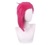 Anime Role Play For Arcane Vi Cosplay Wig Pink Short Synthetic Hair Heat Resistant Halloween Party Wigs