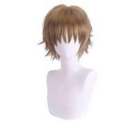 Anime Role Play For Card Captors Sakura Syaoran Li Cosplay Wig Short 30cm Yellow Brown Hair Wigs