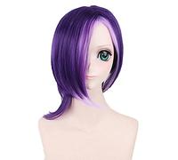 Anime Role Play For Hataraku Maou Sama Lucifer Short Curly Purple Cosplay Wig